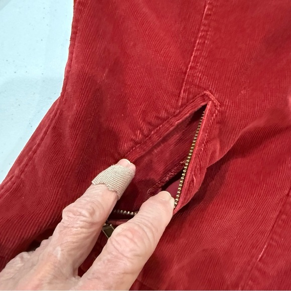 Christopher & Banks Corduroy Jacket Pockets Stretch Rust Women’s Size Large - Picture 3 of 14
